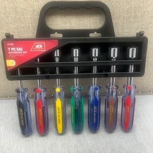 Ace Pro Series 7 Piece SAE Nutdriver Set Color Coded Acetate Handles 2117166